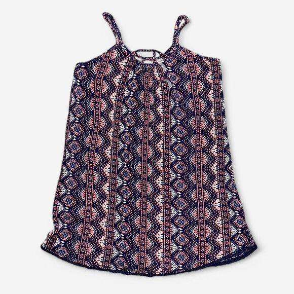 Navy and Pink Mini Dress / Tunic / Cover-Up - Picture 1 of 5